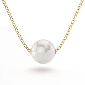 8mm Akoya Pearl 18ct Gold 14Inch Necklace