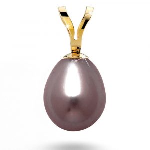 14ct Yellow Gold Black Pearl Pendant