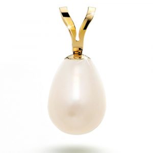14ct Yellow Gold White Pearl Pendant