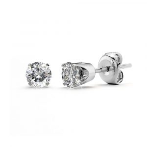 1/6ctw Diamond 14k White Gold Stud Earrings GH/SI1