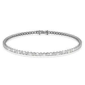 1ct Crystal Halo Diamond Bracelet Encased in 18k White Gold
