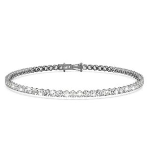 2ct Crystal Halo Diamond Bracelet Encased in 18k White Gold