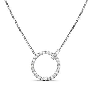Delicate Perfection Diamond Necklace Encased in 18k White Gold