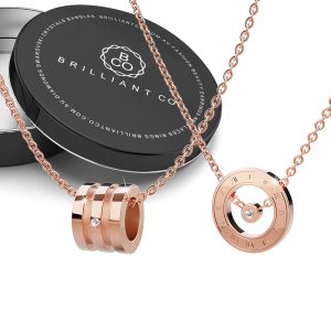 Boxed Timeless Memories 2 Pc Necklaces Set in Rose Gold