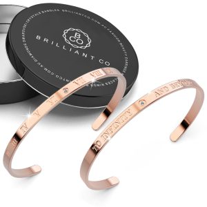Boxed Minimal Arte 2 Pc Bangle Set in Rose Gold