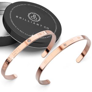 Boxed Minimal Arte 2 Pc Bangle Set in Rose Gold
